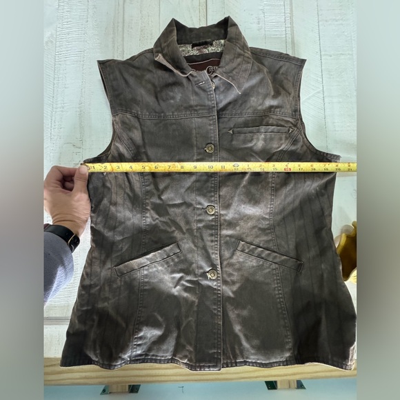 Cripple Creek Ranchwear Womens Brown Vest size Large - Picture 5 of 5